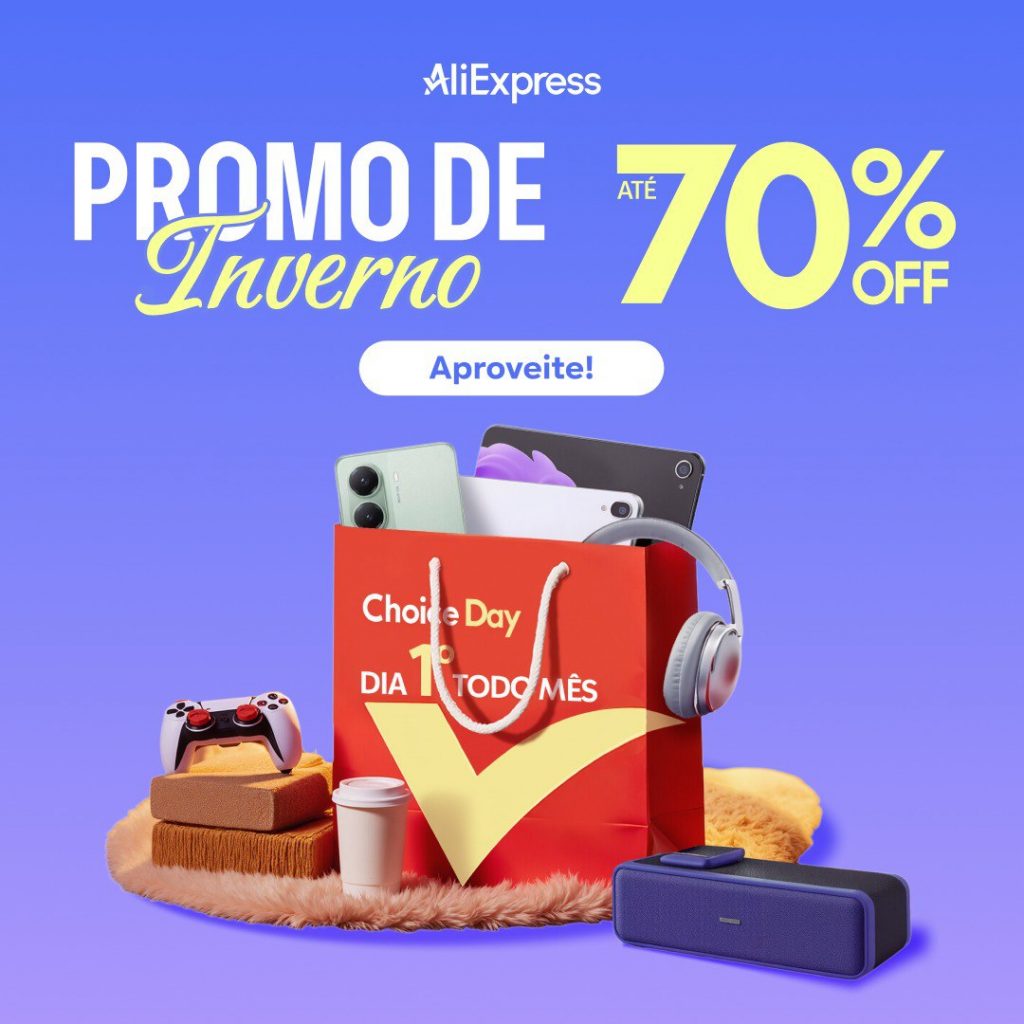 Cupons do Evento Promo de Inverno AliExpress + Choice Day’s Julho