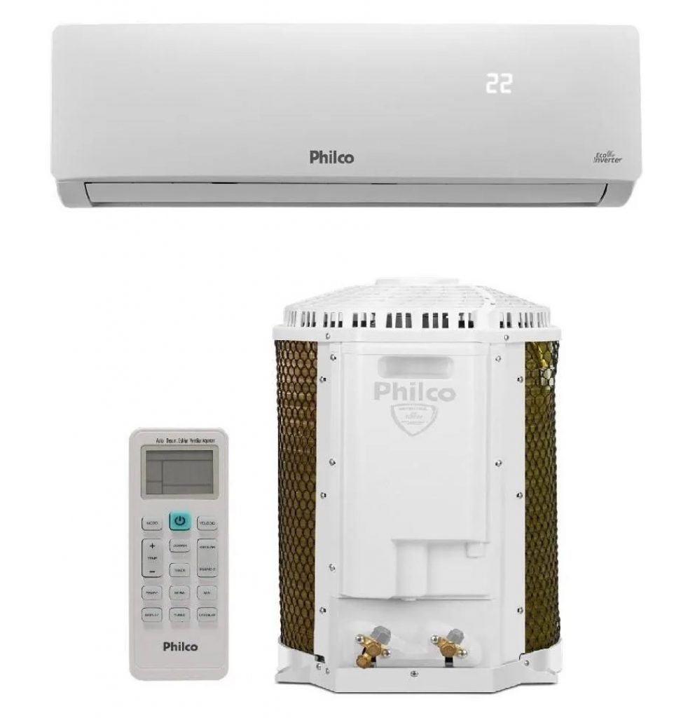 Ar Condicionado Split Philco Hi Wall Inverter 12.000 BTUS Quente E Frio Branco Monofásico 220V PAC12QC