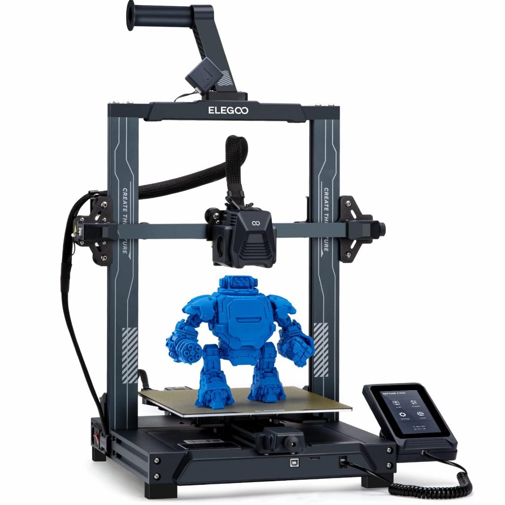 Impressora 3D ELEGOO NEPTUNE 3 PRO Filamento FDM, Nivelamento automático, Bowden, Fácil de configurar, Tela Touch 4,3″ HD capacitiva, 225x225x280mm
