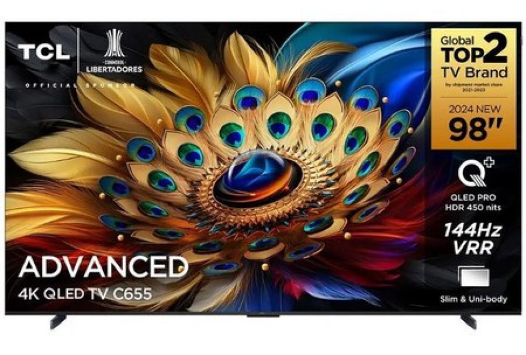 Smart TV 98″ QLED 4K 98C655, Wi-FI, HDR, Google TV,Bluetooth,Dolby Vision – TCL
