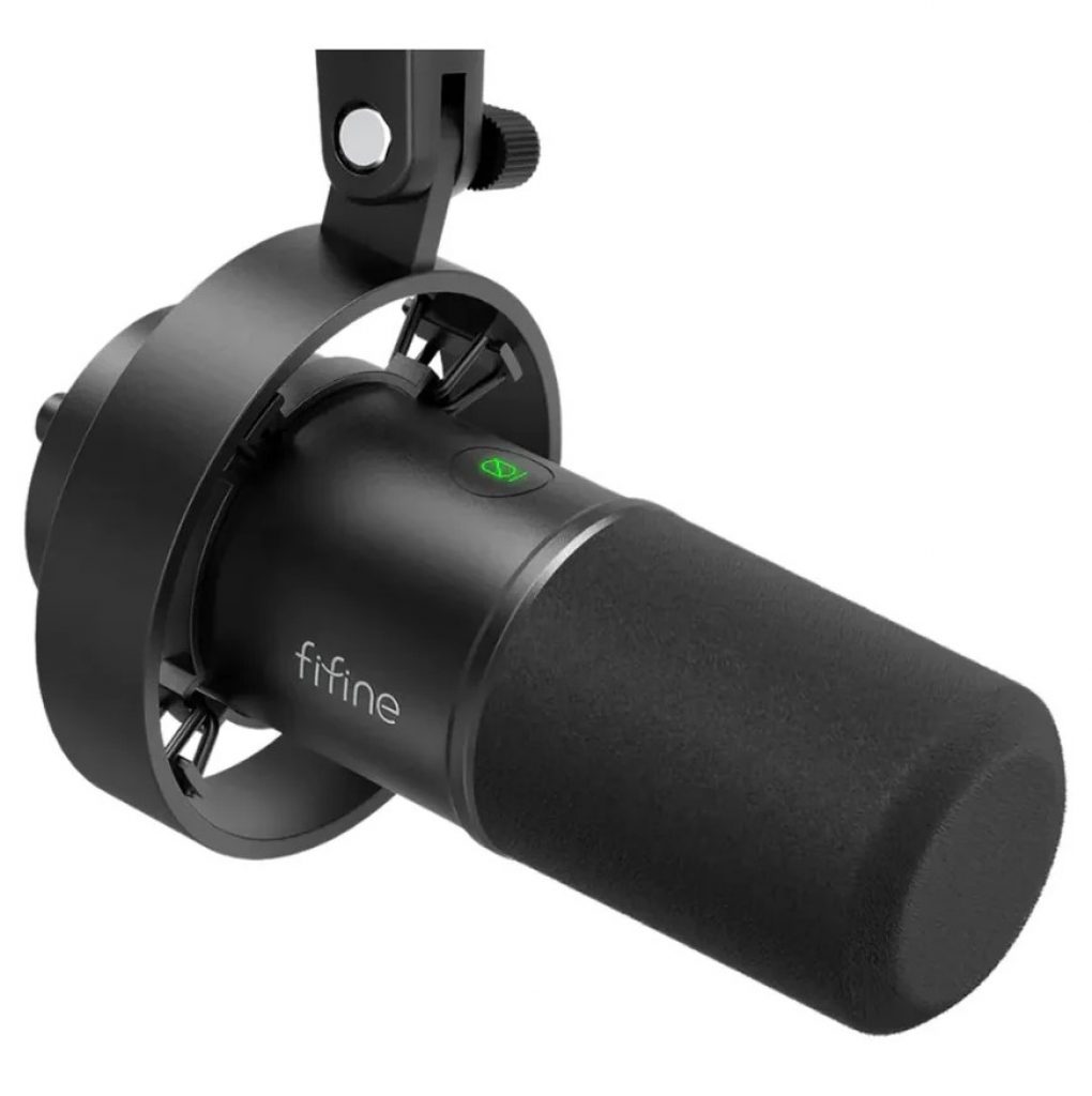 Microfone Dinâmico FIFINE K688, XLR/USB Streaming Vocal Profissional, Metal de estúdio, Função Mute, Conector de fone ouvido, Controle de volume de ganho, Gravação de Podcast PC, MAC, PS, PS5