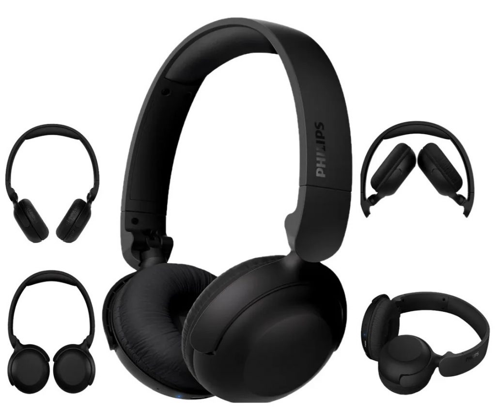 Headphone Philips Wireless Bluetooth Dobrável, Tipo-C, Bateria até 25h – TAH2209BK/00