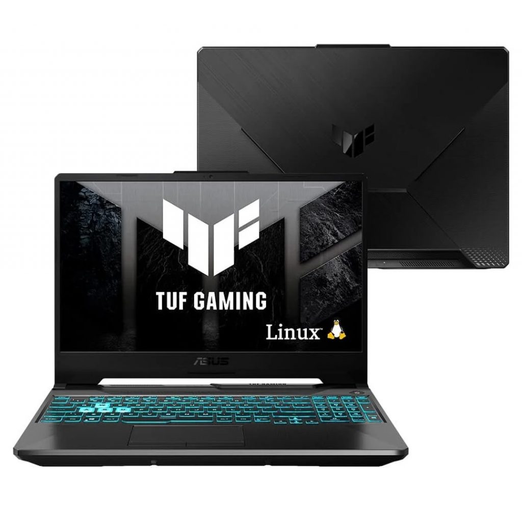 Notebook ASUS TUF Gaming A15, RTX 3050 4GB, AMD Ryzen 7 7435HS, 8GB RAM, 512 GB SSD, Linux, Tela 15.6″ FHD IPS 144Hz, Graphite Black – FA506NCR-HN089