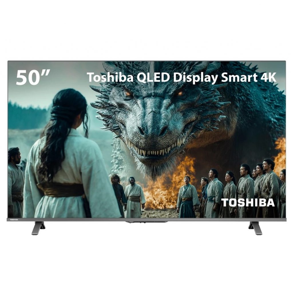 Smart TV QLED 50 4K Toshiba 50C450NS Google TV 3 HDMI 2 USB Wi-Fi – TB034M