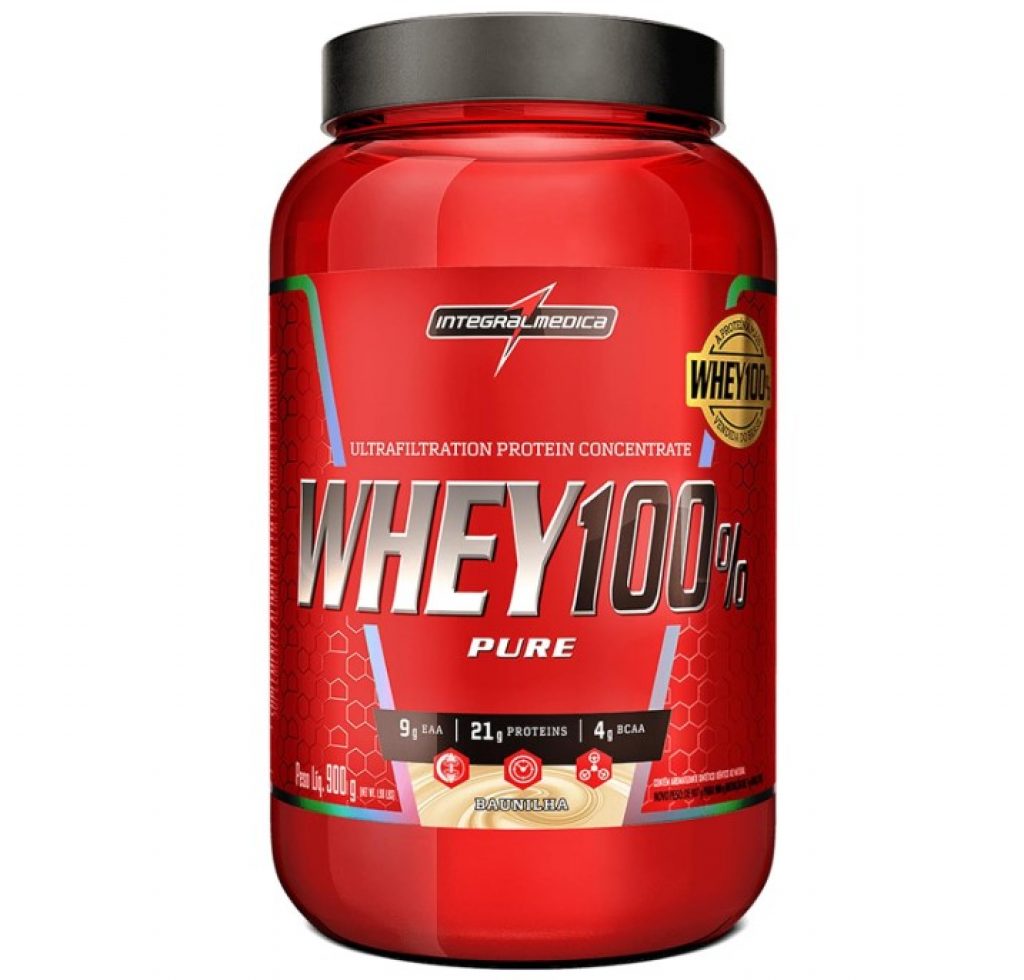 Integralmedica Whey 100% Pure Baunilha 900g Concentrado Pote – Suplemento Proteico