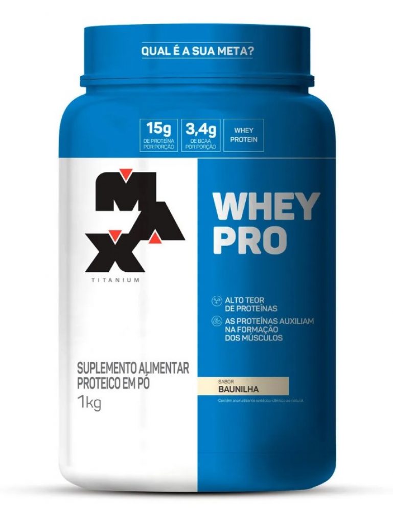 Whey Pro Max Titanium Com BCAA E Aminoácidos 1kg
