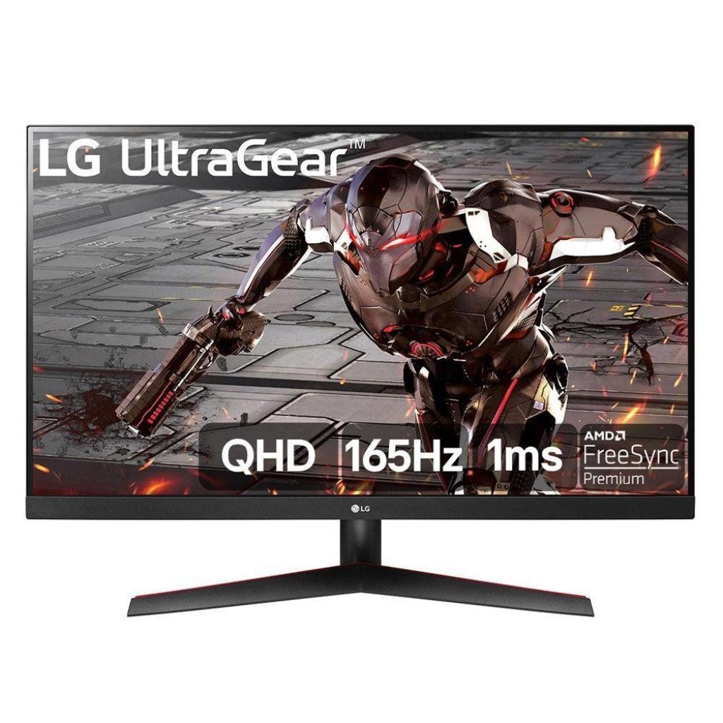 Monitor Gamer LG UltraGear 32 LED, 165 Hz, QHD, 1ms, HDMI/DisplayPort, 95% sRGB, FreeSync Premium, HDR 10, VESA, Preto – 32GN600-B
