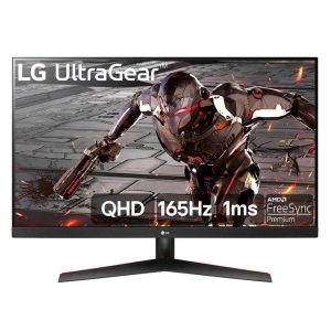 Monitor Gamer LG UltraGear 32 LED, 165 Hz, QHD, 1ms, HDMI/DisplayPort, 95% sRGB, FreeSync Premium, HDR 10, VESA, Preto – 32GN600-B