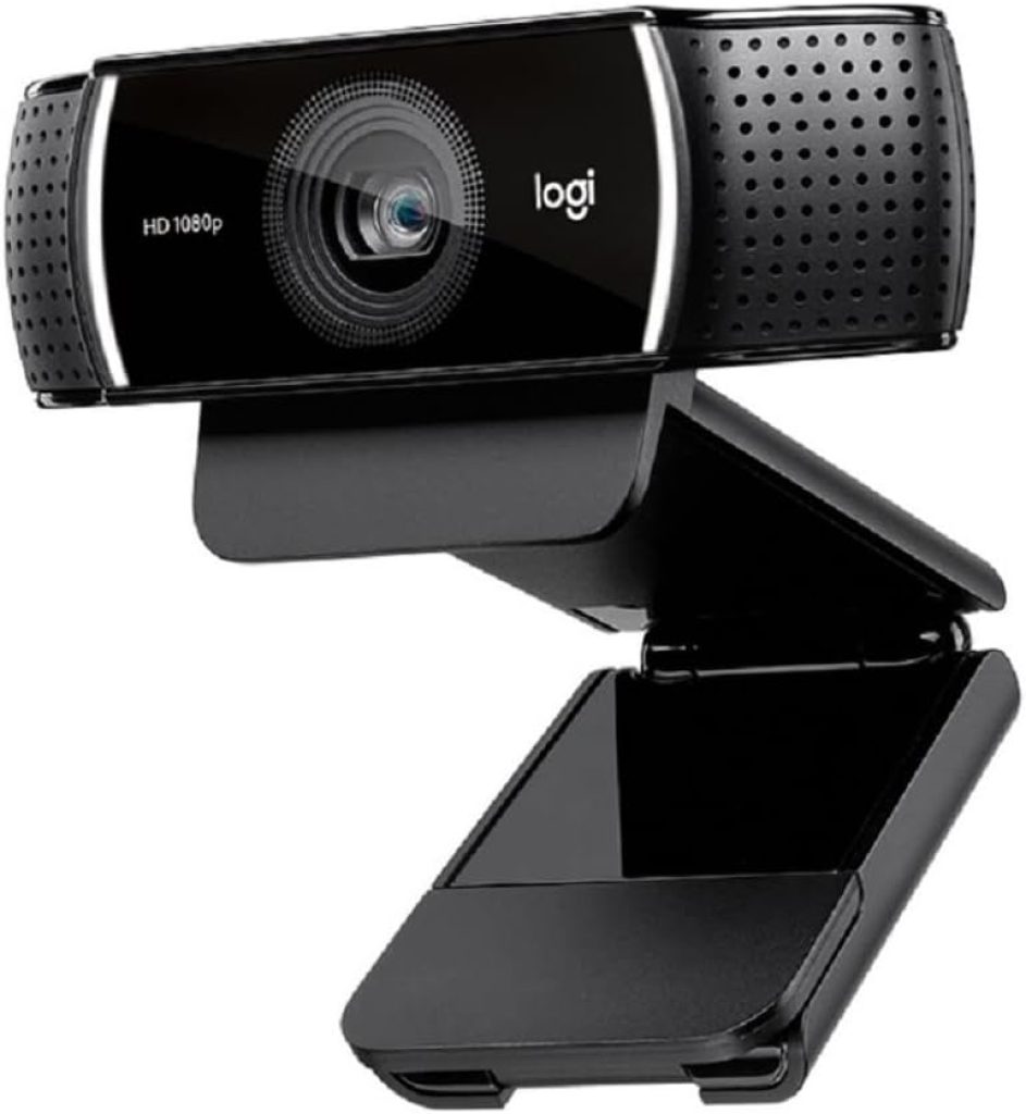 Webcam Full HD Logitech C922 Pro Stream com Microfone para Gravações em Video 1080p e Tripé Incluso, Compatível com Logitech Capture