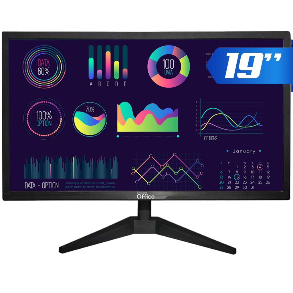 Monitor Dr. Office, 19 Pol, LED, 60Hz, 5ms, HDMI/VGA, MDR-0503-19