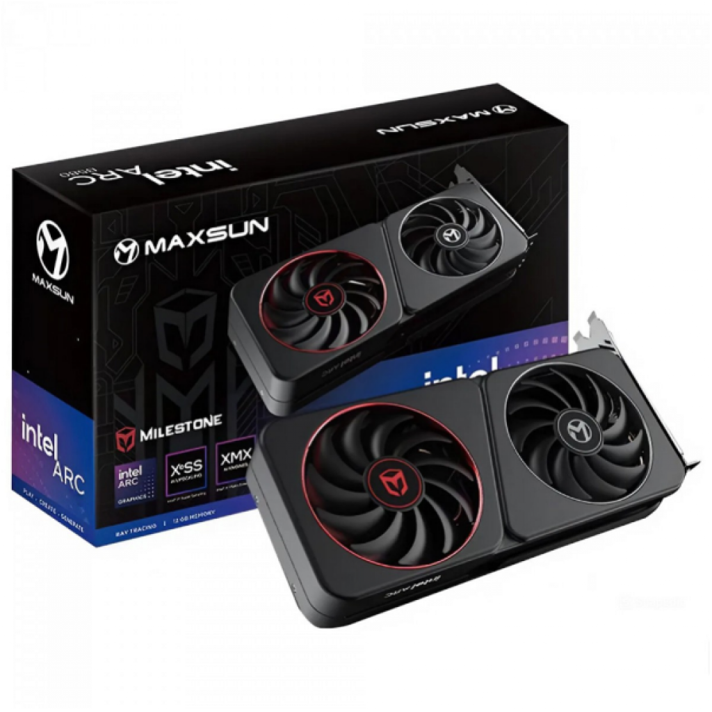Placa De Vídeo Maxsun Intel Arc B570 Milestone, 10GB, GDDR6, XeSS, Ray Tracing, PCIe 4.0, ATX, DP, HDMI – MAXSUNIARCB570MIL10G