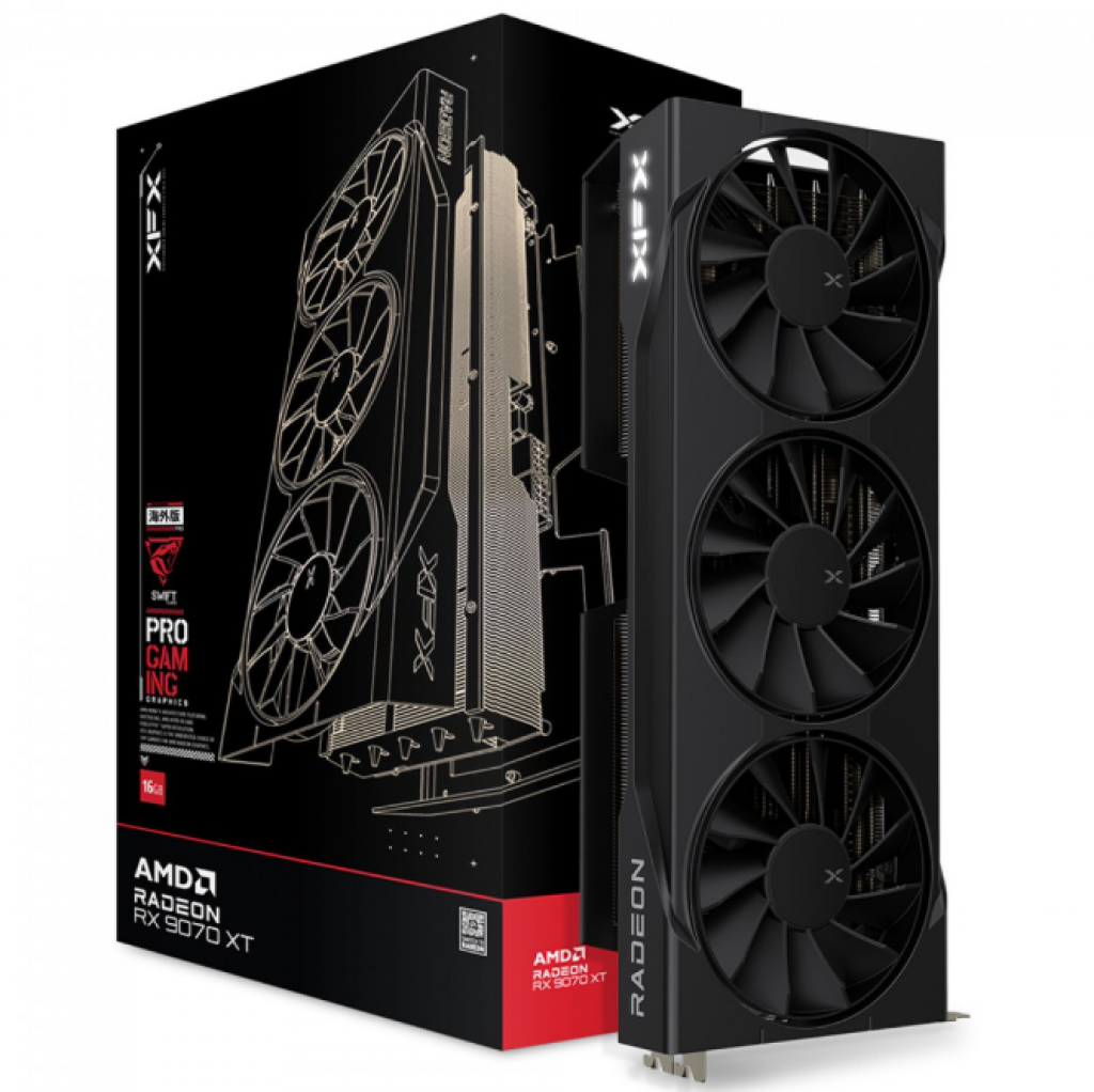 Placa de Vídeo XFX Swift AMD Radeon RX 9070 XT, 16GB, GDDR6, FSR, Ray Tracing, RX-97TSWF3B9