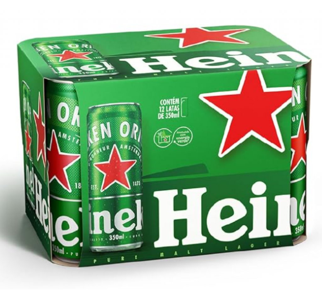 Heineken Cerveja Sleek Lata 350ml Pack 12 Unidades