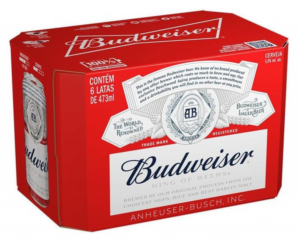 Pack de Budweiser Lata 473ml, 12 Unidades
