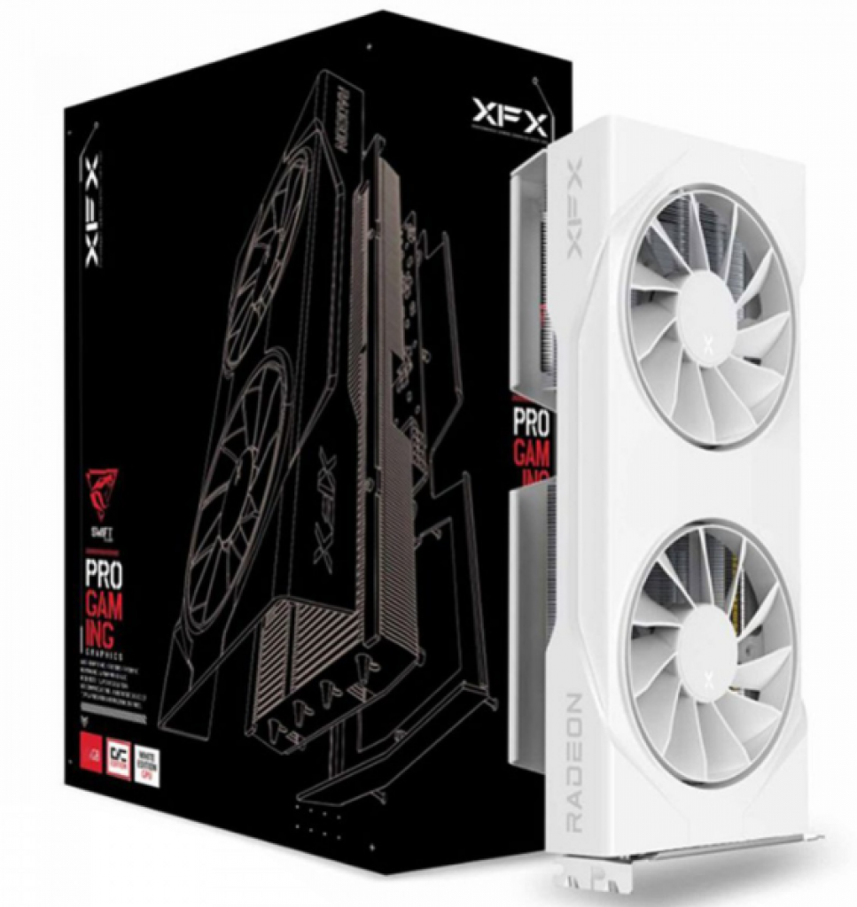 Placa de Vídeo XFX Swift AMD Radeon RX 9060 XT OC White, 8GB, GDDR6, FSR, Ray Tracing, RX-96TSW8GWQ