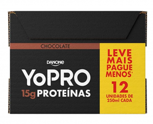 YoPRO Bebida Láctea UHT Chocolate 15g de proteínas 250ml – 12 unidades