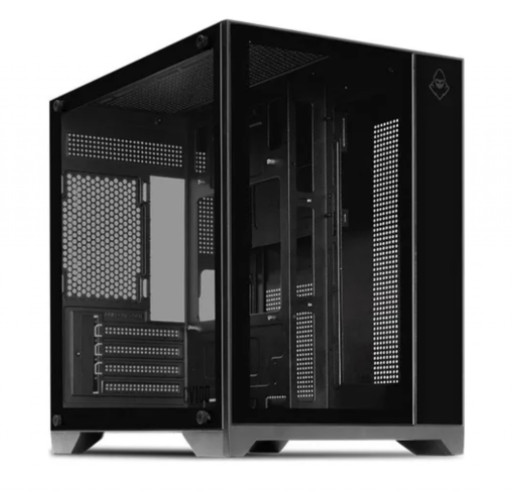 Gabinete Gamer Mancer CV100, Mid-tower, M-ITX, M-ATX, Lat De Vidro Preto – MCR-CV100-BK