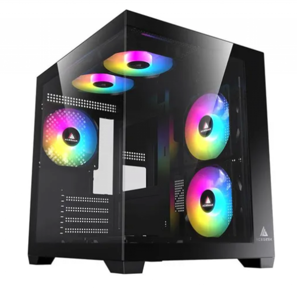 Gabinete Gamer Acegeek Neptune, Mid-tower, Lateral De Vidro
