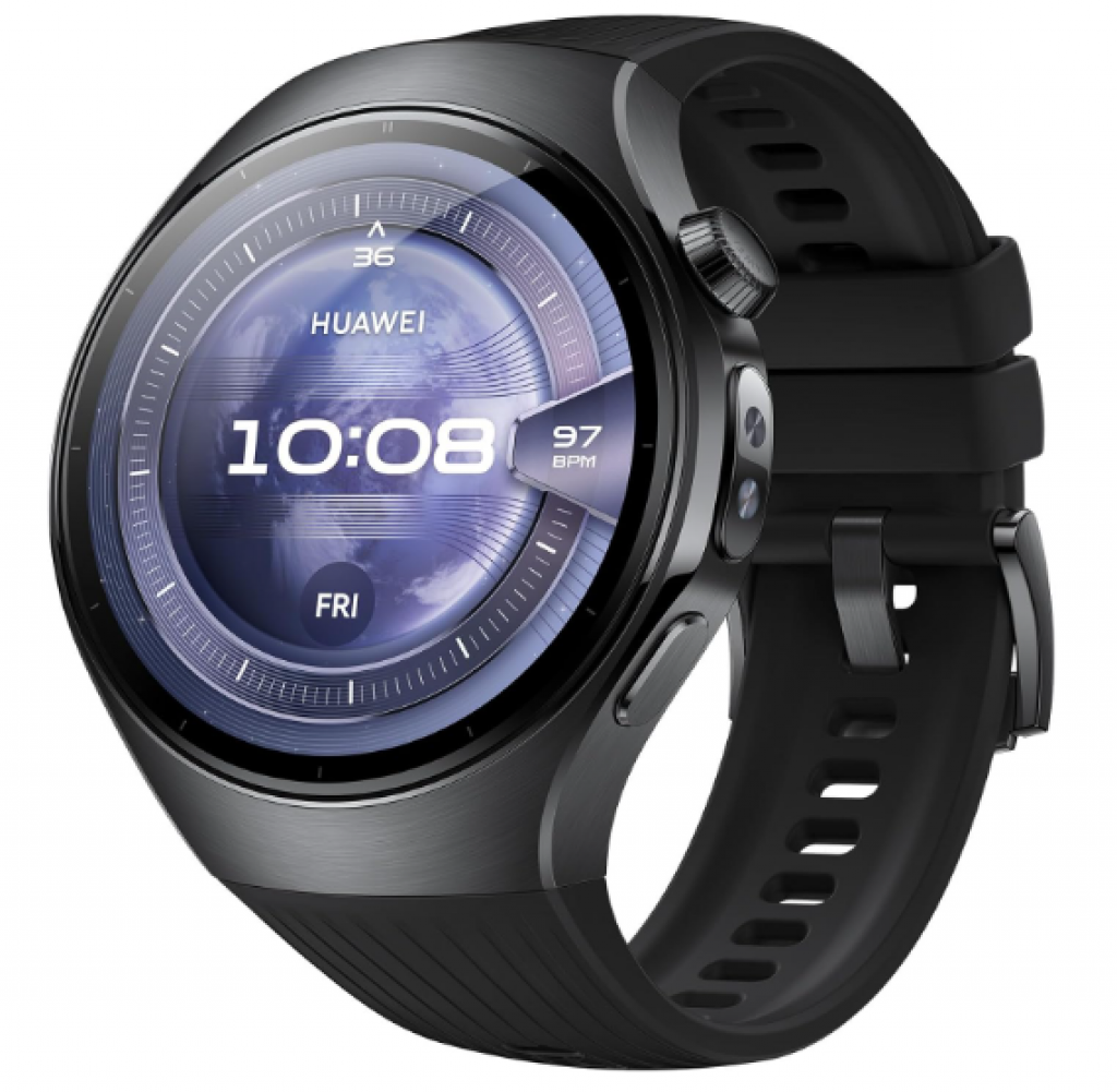 Smartwatch HUAWEI WATCH 5 46mm, GPS, Tecnologia X-TAP Multissensorl, Chamadas de Celular com eSIM, Dois Modos de Bateria, Compatível com Android e com iOS, Preto – 55020DGD/RTS-AL00