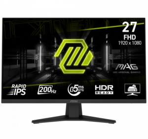 Monitor Gamer MSI MAG 274F, 27 Pol, Full HD, Rapid IPS, 0.5ms, 200Hz, 101% sRGB, HDMI/DP – MAG274F