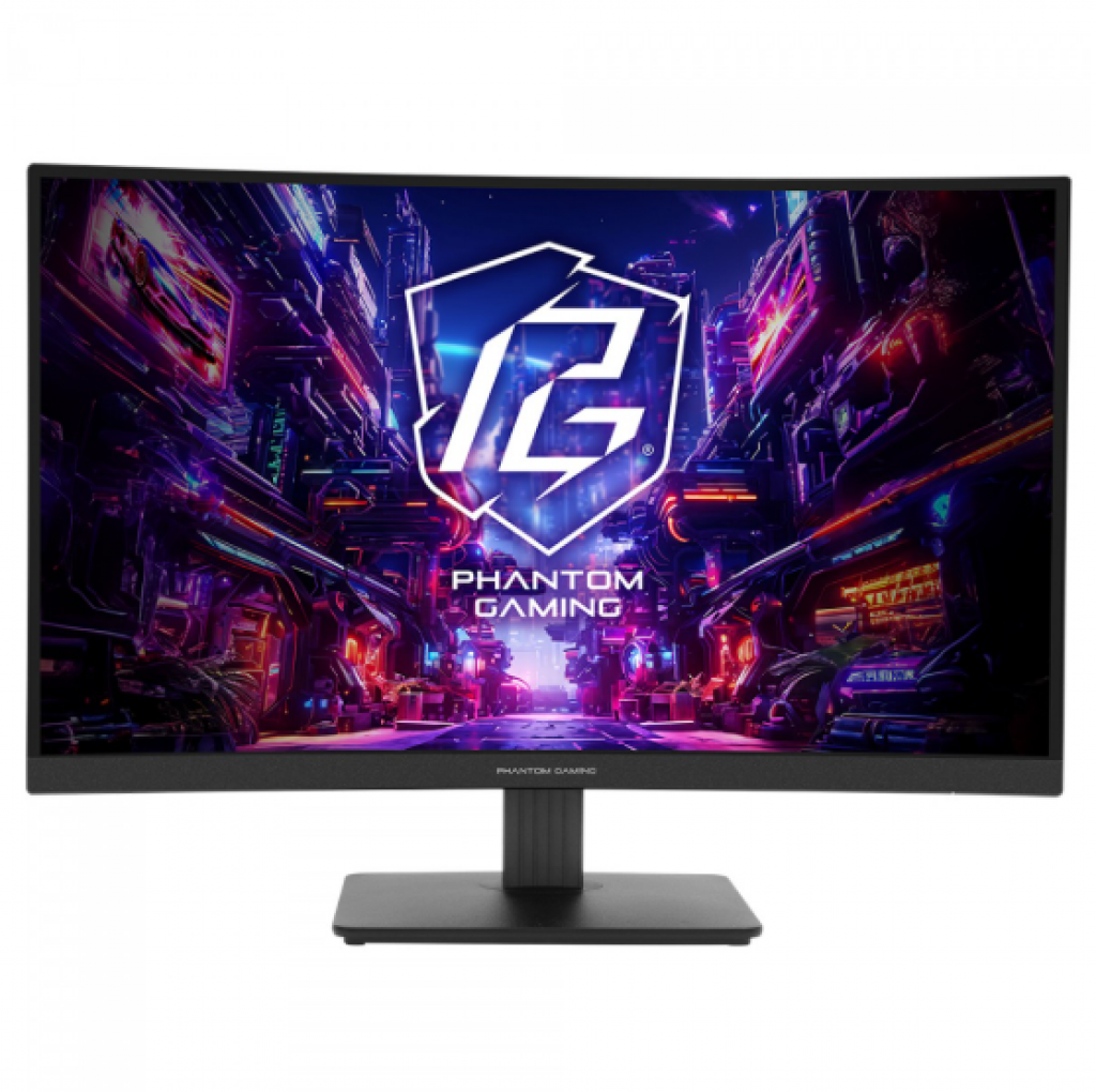 Monitor Gamer ASRock Phantom Gaming, 27 Pol, Curvo, QHD, 1ms, 180hz, 132% sRGB, VA, FreeSync, HDMI/DP – PG27QRT1B