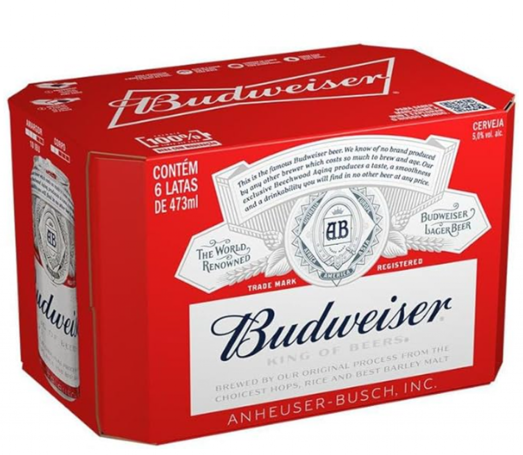 2x Pack de Budweiser Lata 473ml, 12 Unidades
