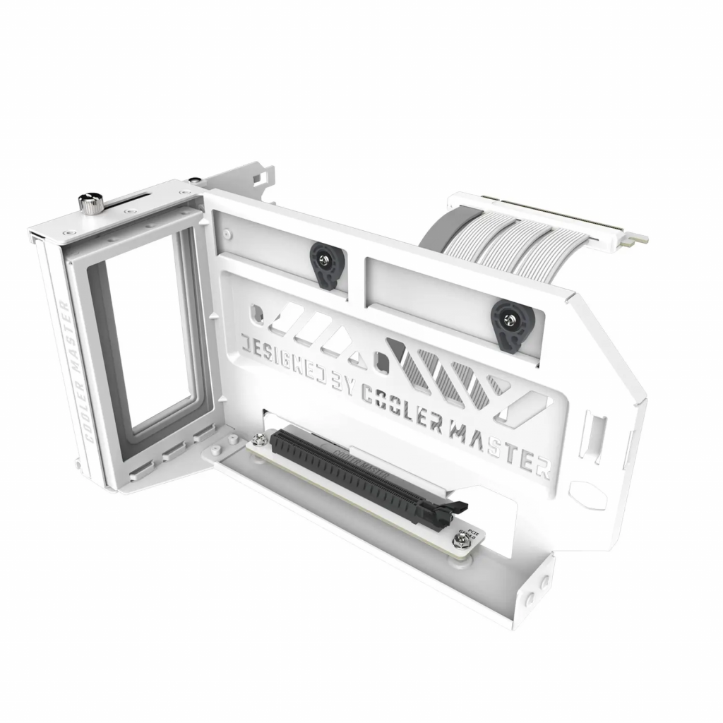 Kit Suporte Vertical para GPU Cooler Master MasterAccessory GPU Holder V3, Cabo Riser Premium PCI-E 4,0 x16-165 mm, compatível com PCIe 3.0, comprimento ajustável para E-ATX|ATX|Micro ATX