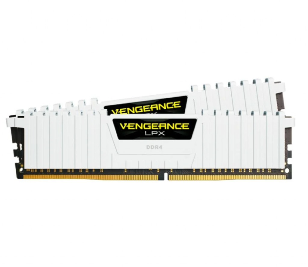Memória RAM Corsair Vengeance LPX, 16GB (2x8GB), 3200MHz, DDR4, CL16, Branco – CMK16GX4M2B3200C16W