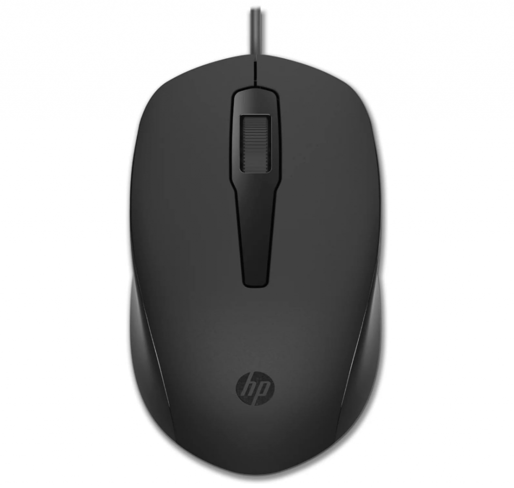 Mouse USB HP 150 – Plug and Play, com Design Elegante, Ambidestro e Ergonômico, Sensor Óptico 1600 DPI, Confortável e Preciso, Compatível com Windows, Cor Preta – 240J6AA