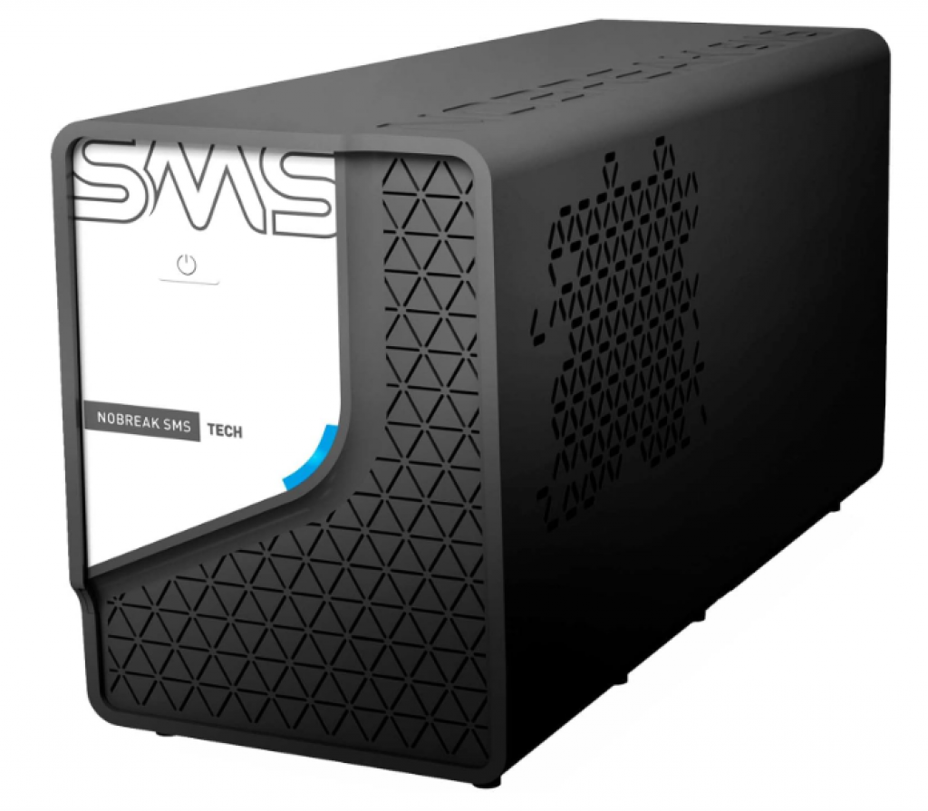 Nobreak SMS Tech 800 – Potência 800 VA, 400 W, Bivolt Ent.: 115/ 220 V | Saída: 220 V – 6 Tomadas, Senoidal P/aprox., Função Mute, Line Interactive – PN 29303