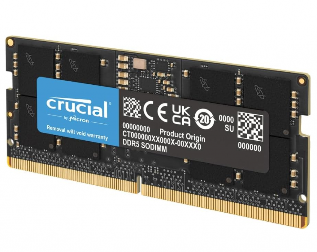 Memória RAM Crucial DDR5, 16GB, 4800MHz, CL40, para Notebook – CT16G56C46S5