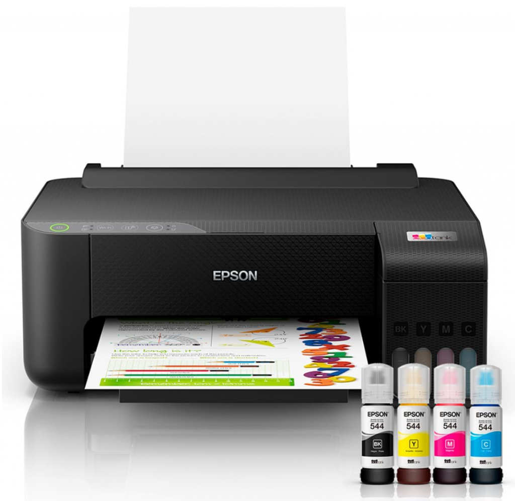 EPSON EcoTank L1250 – Impressora, tanque de Tinta Colorida, Wi-Fi Direct, Comando de voz, Bivolt, Cor: Preto