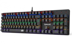 Teclado Mecânico Gamer Redragon Valheim Iluminação Rainbow Preto Switch Brown – K608-R (PT-BROWN)