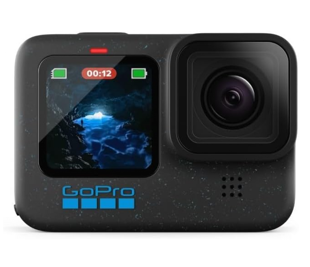 GoPro HERO12 BLACK – à Prova D’água com 5.3K60, 27MP, Vídeo + Foto HDR, HyperSmooth 6.0, Trava de horizonte 360°, Live + webcam, Áudio por Bluetooth, Bateria enduro, QUIK
