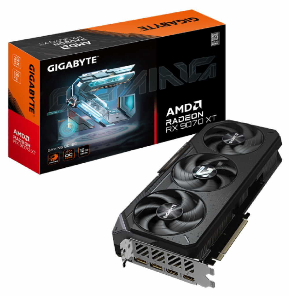 Placa de Vídeo Gigabyte AMD Radeon RX 9070 XT Gaming OC, 16GB, GDDR6, FSR, Ray Tracing – GV-R9070XTGAMING OC-16GD