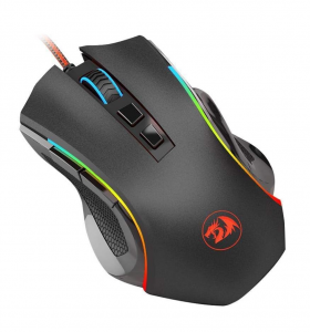 Mouse Gamer Redragon Griffin Com LED RGB Preto – M607