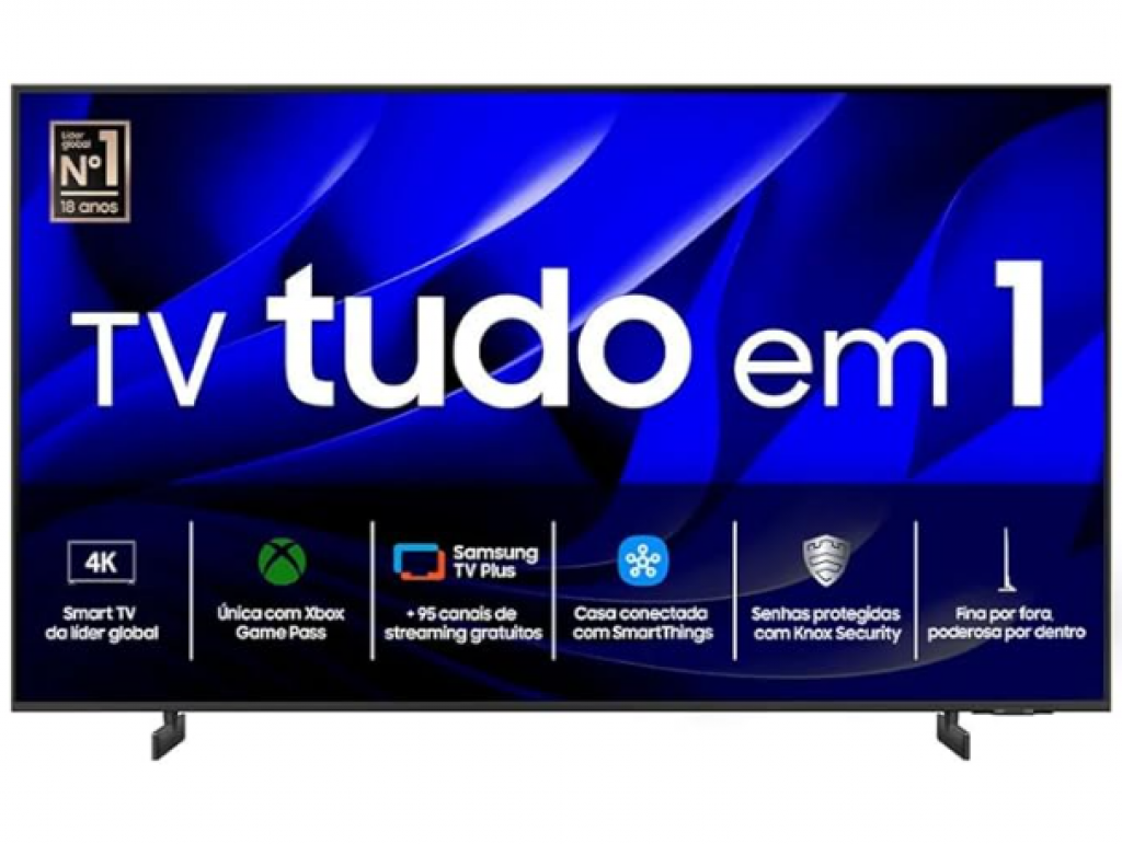 Samsung Smart TV 50″ Crystal UHD 4K DU8000 Painel Dynamic Crystal Color, Gaming Hub – 50DU8000