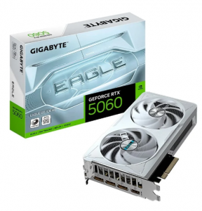 Placa de Vídeo Gigabyte RTX 5060 EAGLE OC ICE 8GB NVIDIA GeForce, 8GB GDDR7, 128bits, DLSS, Ray Tracing – GV-N5060EAGLEOC ICE-8GD