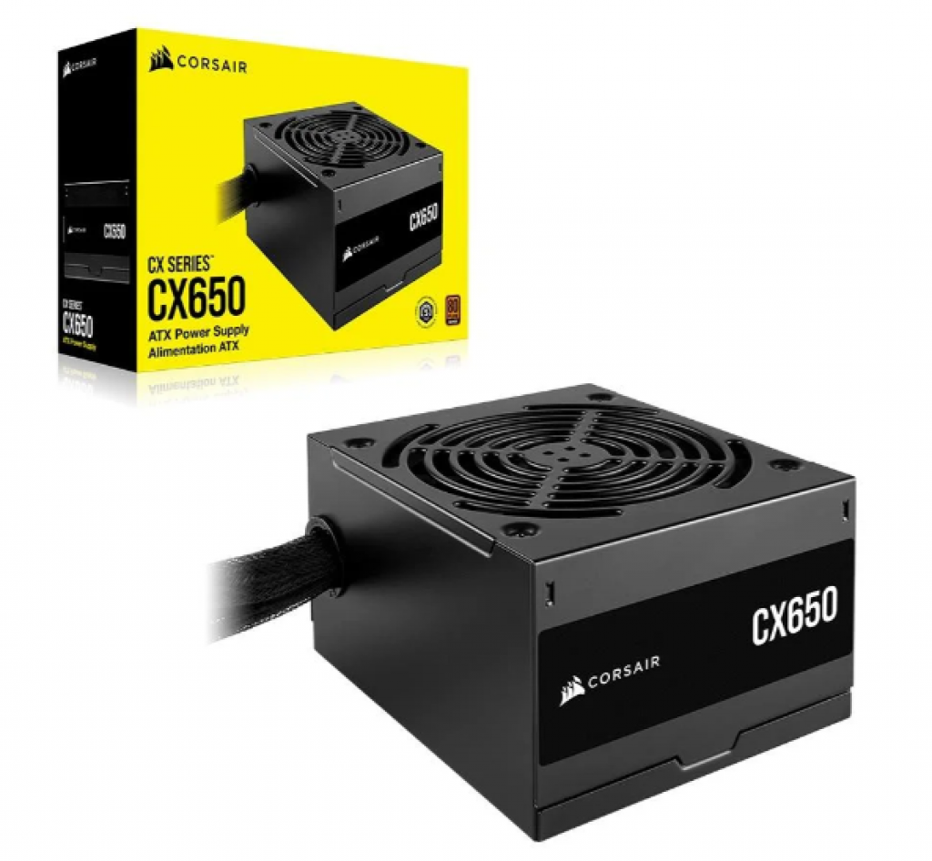 Fonte Corsair CX650, CX Series 650W, 80 Plus Bronze, Com Cabo, Preto - CP-9020278-BR