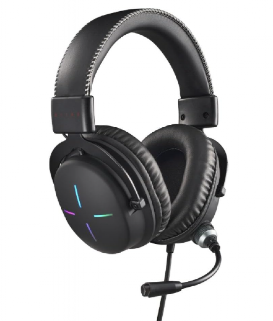 Headset Gamer Nitro NHW200 Gen 2 desing over-ear RGB com Microfone omnidirecional