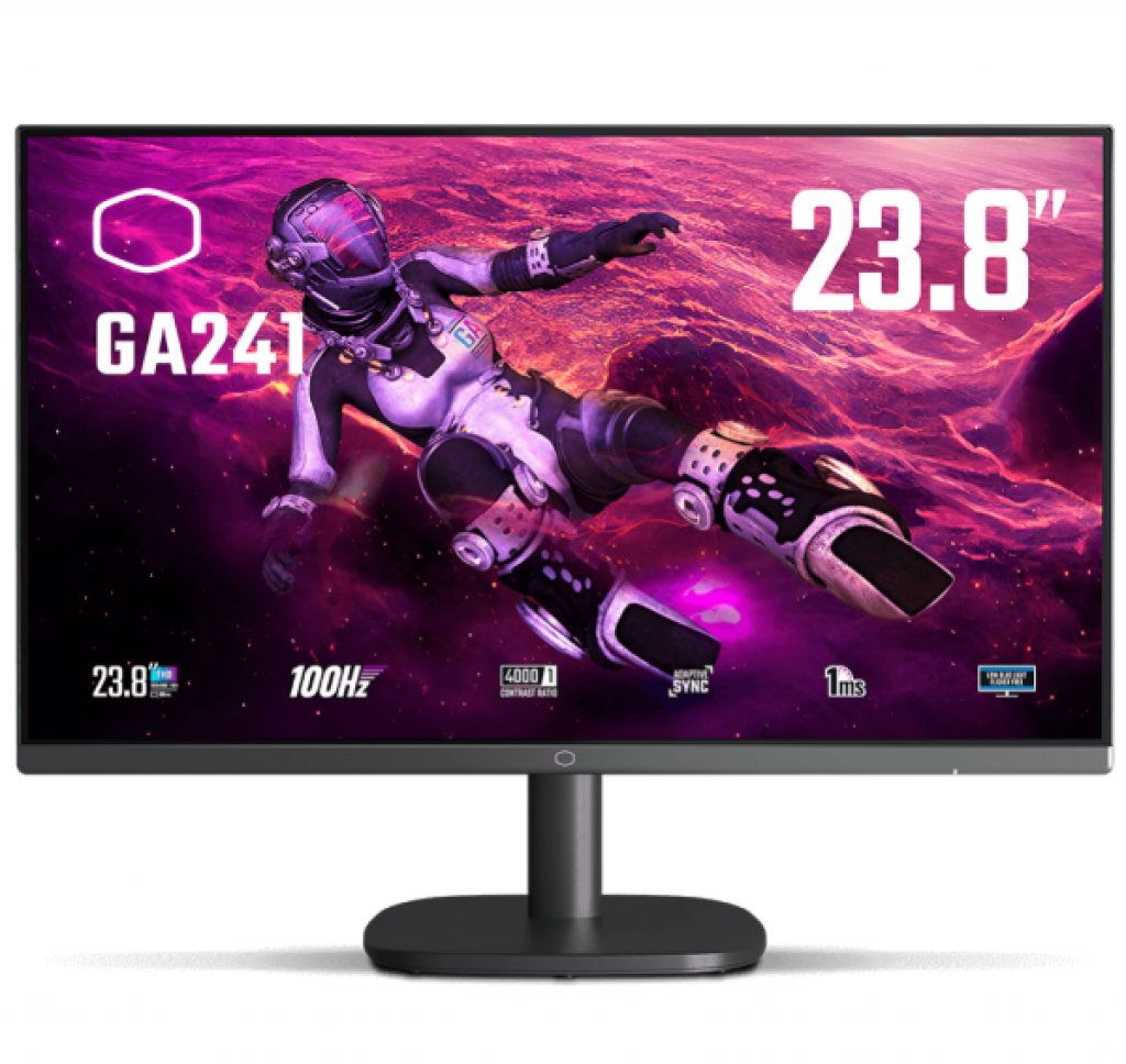 Monitor Gamer Cooler Master GA241, 23.8 Pol, Full HD, 100Hz, 1ms, VA, sRGB 95%, HDMI/VGA, CMI-GA241-BR