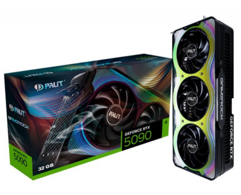 Placa de Vídeo Palit NVIDIA GeForce RTX 5090 GameRock, 32GB, GDDR7, DLSS, Ray Tracing, NE75090019R5-GB2020G