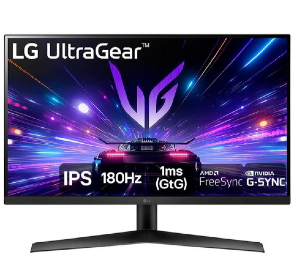 Monitor Gamer LG UltraGear 27″ IPS Full HD, 180Hz, 1ms, DisplayPort e HDMI, G-Sync, FreeSync, HDR10, sRGB 99%, Preto – 27GS60F-B