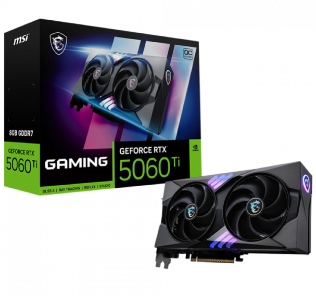 Placa de Vídeo MSI NVIDIA GeForce RTX 5060 Ti Gaming OC, 8GB, GDDR7, DLSS, Ray Tracing, G506T-8GC