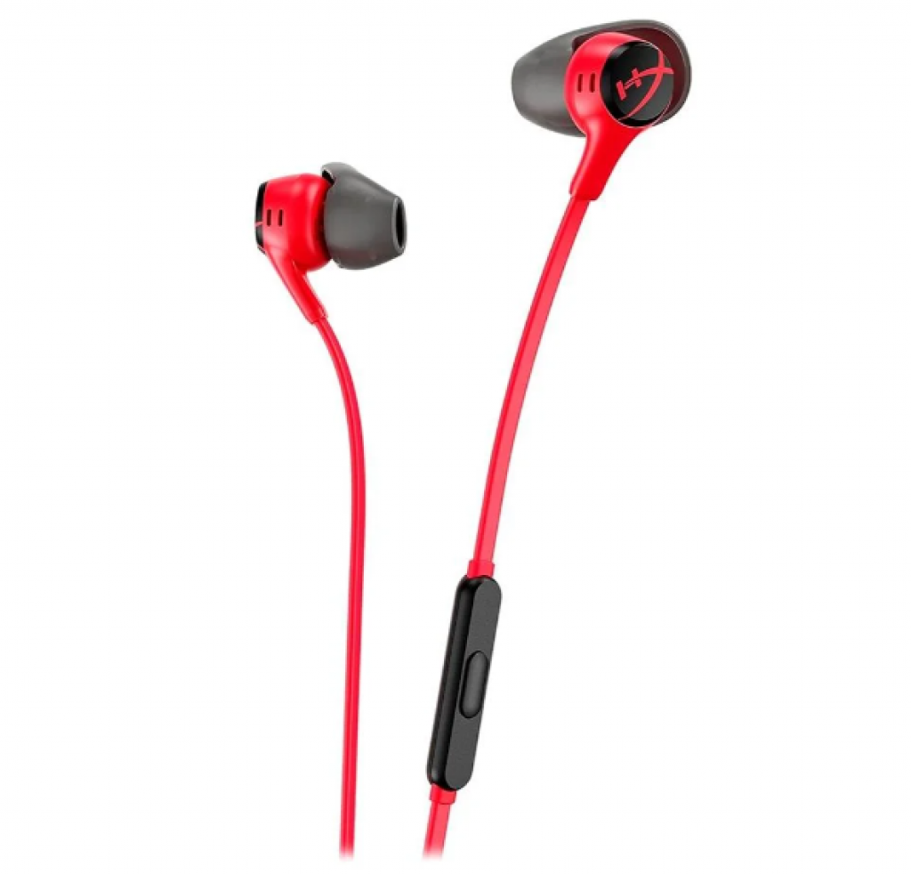 Fone de Ouvido Gamer HyperX Cloud Earbuds II, Com Microfone, 3,5mm, Vermelho – 705L8AA