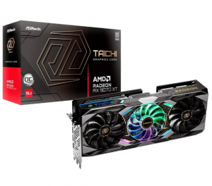 Placa de Vídeo ASRock RX 9070 XT Taichi OC AMD Radeon, ARGB, 16GB, GDDR6, 3100MHz, FidelityFX, RDNA – 90-GA5HZZ-00UANF