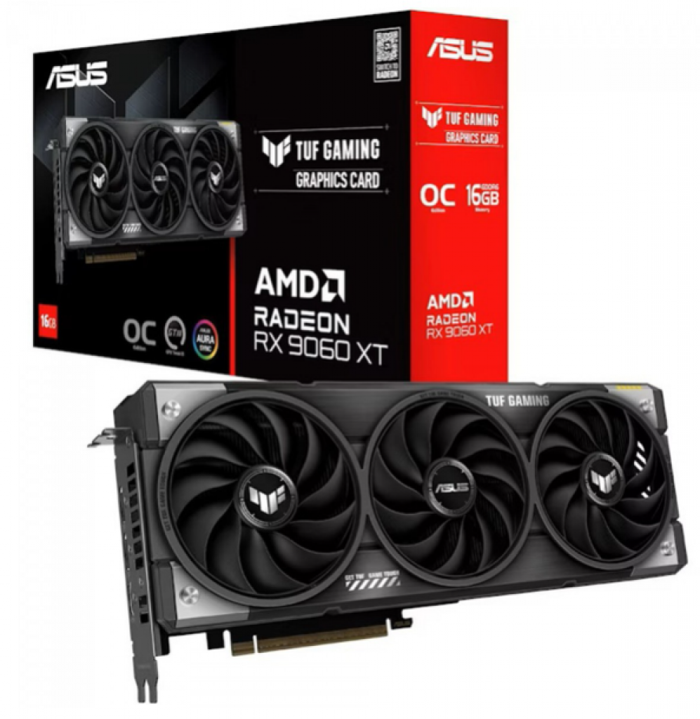 Placa de Vídeo Asus AMD Radeon RX 9060 XT TUF Gaming OC, 16GB, GDDR6, FSR, Ray Tracing, 90YV0LF0-M0NA00