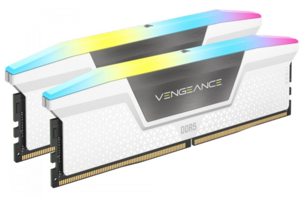 Memória DDR5 Corsair Vengeance RGB, 32GB (2x16GB), 5600MHz, CL40, Branco – CMH32GX5M2B5600C40W