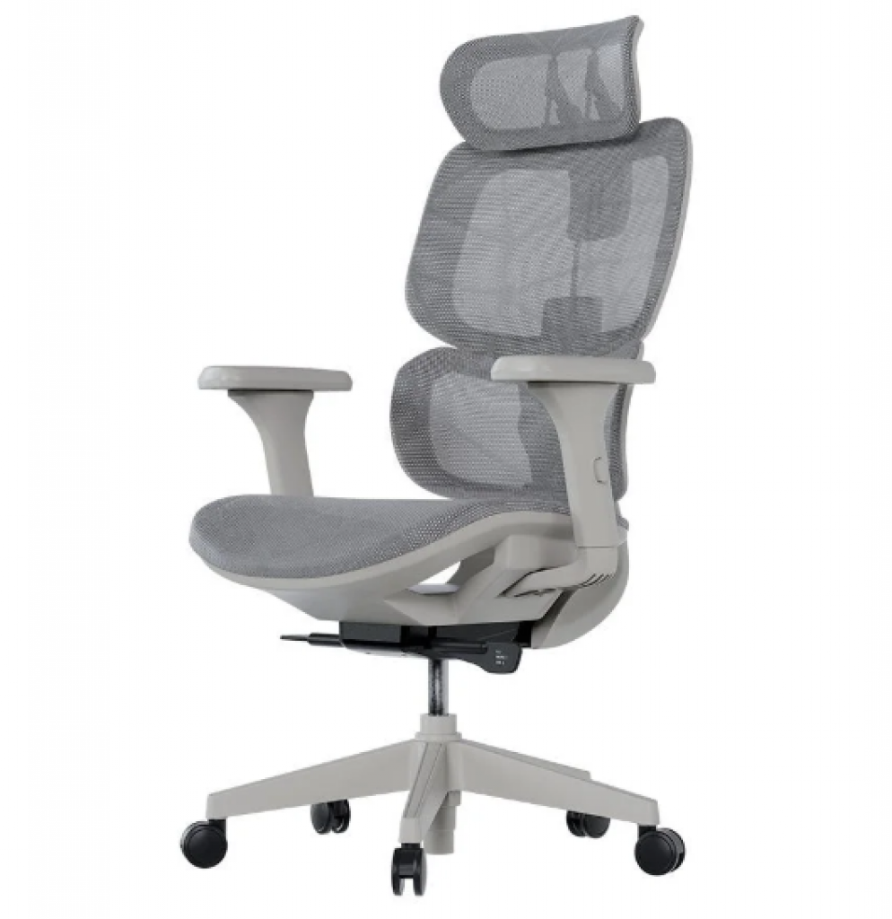 Cadeira Office Elements Siggy, Até 140Kg, Assento Mesh, Base em Nylon e Fibra de Vidro, Cinza – 71469