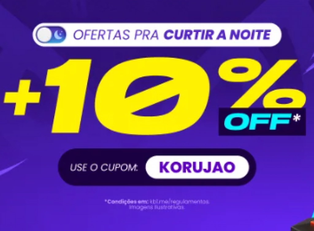 Cupom KaBuM! 10% OFF nesta seleção na madrugada